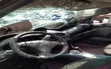 تصادف شدید ۲۰۶ مدل ۱۴۰۱ با ماشین پلیس/ ایربگ همچنان باز نمی شود +تصاویر