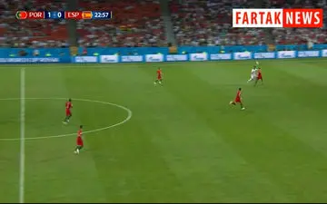 گل اول اسپانیا به پرتغال (دیگو کاستا) + فیلم