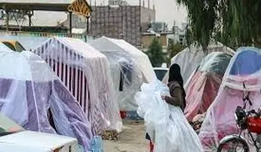 چادر نشینی زلزله زده های کوهبنان در یخبندان/ مردم کانکس می خواهند