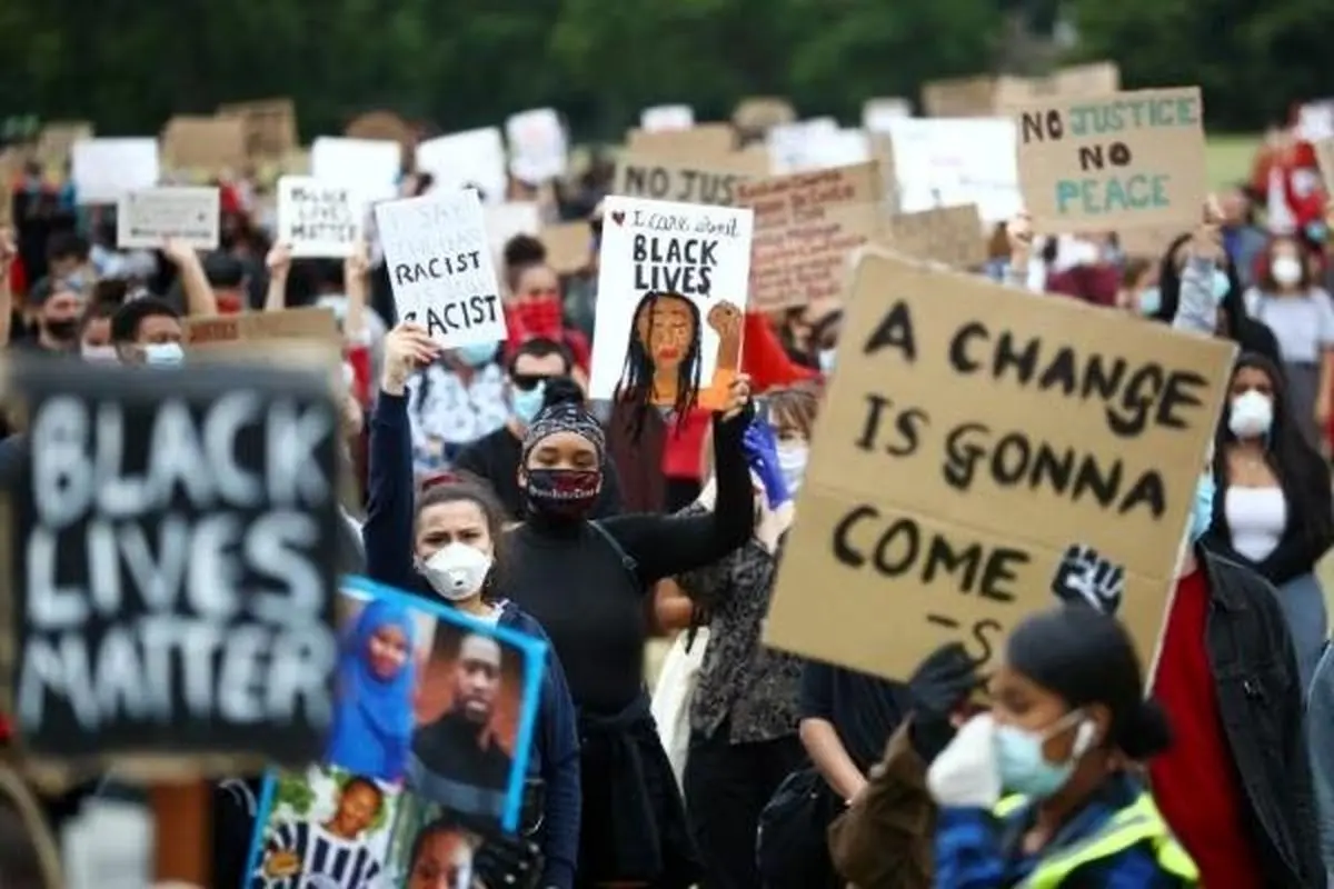تظاهرات در لندن در اعتراض به قتل «جورج فلوید»
