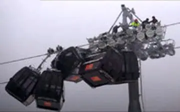 تصادف ۵ اتاقک‌ تله‌کابین در اتریش 