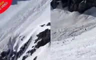 مدفون شدن ده‌ها اسکی باز در کوه های آلپ! 