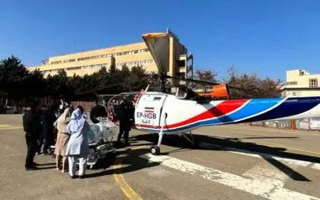 اورژانس هوایی سنندج مصدوم مریوانی را از خطر مرگ نجات داد