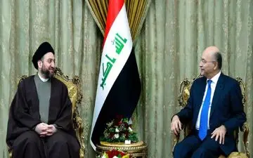 دیدار سید عمار حکیم با رئیس‌جمهور عراق
