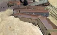 واژگونی قطار حامل سنگ آهن در نیشابور + فیلم