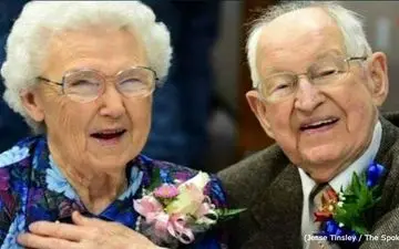 ارتباط طوفانی زن و شوهر در سن 100 سالگی / نام این زوج چگونه جهانی شد؟ + عکس