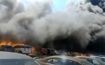 تبدیل شدن پارکینگ خودرو به جهنم +فیلم 