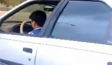کودک ۱۲ ساله پشت فرمان پژو در خنداب؛ خودرو توقیف شد