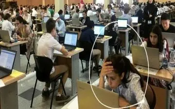 دختران بی حجاب در المپیاد زیست شناسی تهران + عکس