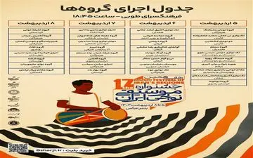 جدول اجراهای هفدهمین جشنواره موسیقی نواحی منتشر شد