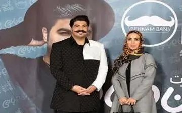 خانم بازیگر و «بهنام بانی» در پشت صحنه کنسرت | عکس