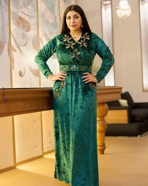 مدل جذاب لباس مجلسی سبز 