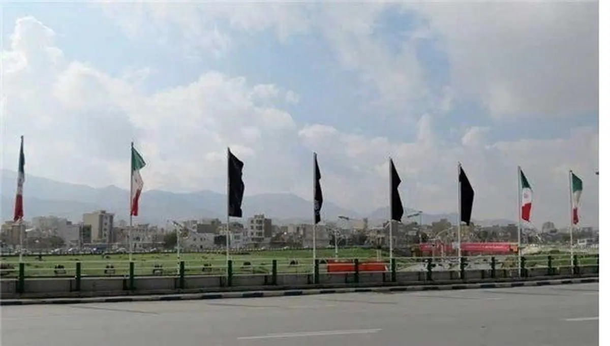 عکس/پرچم های تهران سیاهپوش شد