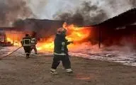 کارخانه صنایع غذایی در تبریز دچار آتش‌سوزی شد