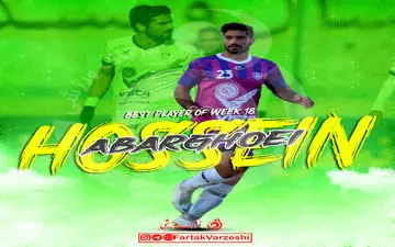 حسین ابرقویی بهترین بازیکن هفته هجدهم لیگ یک شد