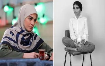 تصویری از رستوران‌گردی سیما خضر‌آبادی در کنار پدرش