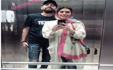 محسن افشانی و بانو طبق معمول در آسانسور