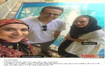 سلفی ویشکا آسایش و دوستانش، کنار استخر! (عکس)