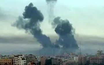 لحظه بمباران مرکز امنیت داخلی رفح + فیلم