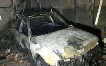  آتش سوزی در پارکینگ ساختمان مسکونی