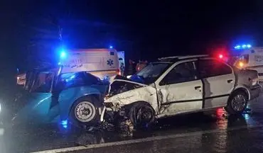 ۷ مصدوم در تصادف شاخ‌به‌شاخ سمند و نیسان در جاده اهر ـ مشگین‌شهر