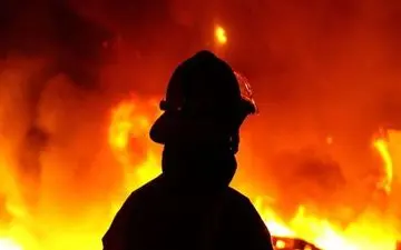 آتش‌سوزی در میدان بهارستان تهران