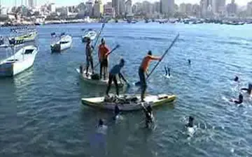 راه افتادن پویش مردمی برای نظافت بندر غزه + فیلم 