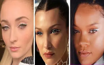 خط چشم سفید را به سبک محبوب‌ترین سلبریتی‌ها بکشید!
