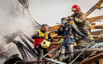 زنگ خطر انفجار دوباره در خرابه های پلاسکو 