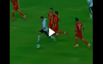 گل اول ملوان به فولاد + ویدئو