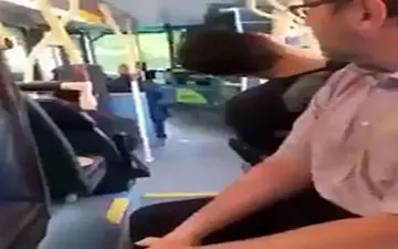 فیلمی بامزه از خواب آلودگی مسافر اتوبوس+فیلم