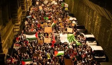  حامیان فلسطین در سوییس به خیابان آمدند