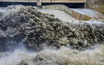 خروش رودخانه کن در روز طبیعت + فیلم