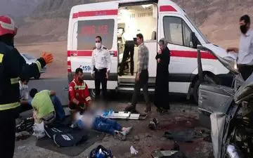 ۳ کشته و ۲ مصدوم بر اثر‍ برخورد خودروی پراید و کامیون
