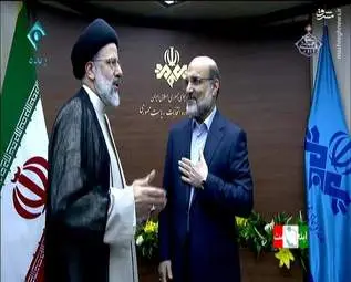 ورود رئیسی به سازمان صدا و سیما + تصاویر