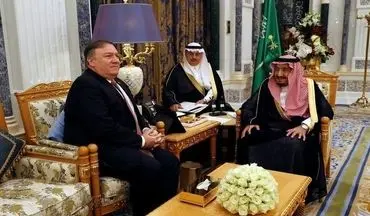 پامپئو با ملک سلمان ملاقات کرد/طرح نقشه راه ۳ بندی آمریکا برای عربستان