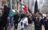 حرکت دسته عزاداران حسینی در خیابان‌های نیویورک+فیلم
