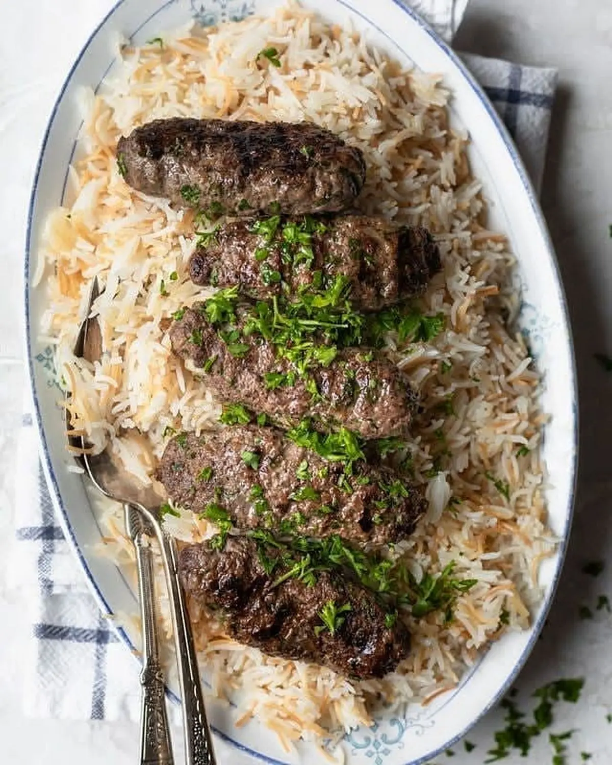 غذای خوشمزه لبنانی | طرز تهیه پلو کباب لبنانی