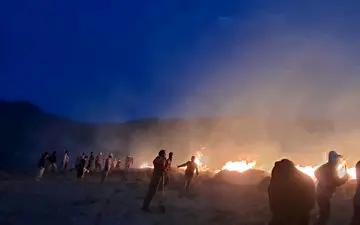 آتش سوزی پنج هکتار از مراتع قوشخانه شیروان / حریق مهار شد