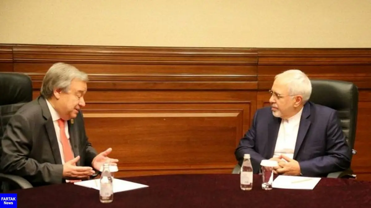درخواست ظریف از دبیرکل سازمان ملل برای رسیدگی به تخلفات آمریکا در قبال ایران