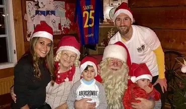 جشن کریسمس لیونل مسی و خانواده اش