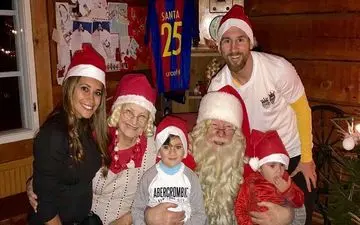 جشن کریسمس لیونل مسی و خانواده اش