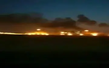 آتش سوزی در کارخانه پتروشیمی + فیلم 