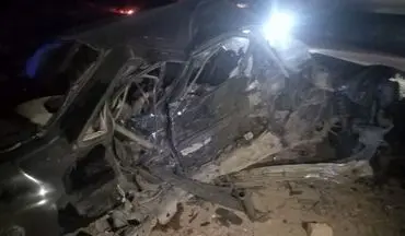 تصادف مرگبار در جاده قهاوند: ۲ کشته و ۴ مصدوم بر اثر خواب‌آلودگی و سرعت بالا