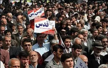 خروش عظیم مردم سمنان در حمایت از آرمان فلسطین + فیلم