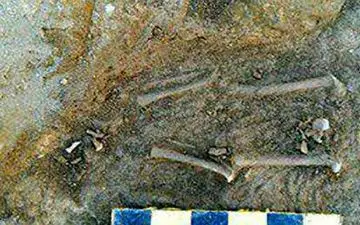 عکس استخوان های کودک 10 ساله در میدان امام همدان + عکس