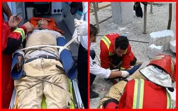 سقوط کارگر ۳۴ ساله از طبقه دوم ساختمان در گلسار رشت