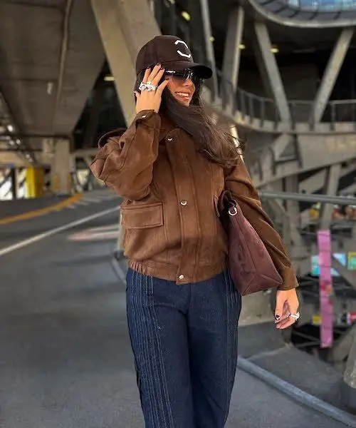 استایل پاییزی با بامبر جکت