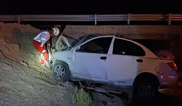 سانحه مرگبار در سمنان؛ سقوط خودروی ساینا از پل جان دو نفر را گرفت