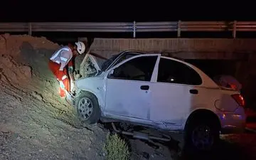 سانحه مرگبار در سمنان؛ سقوط خودروی ساینا از پل جان دو نفر را گرفت